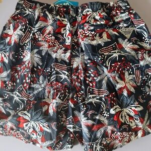 Columbia Men's Tropical Print Shorts - Black and Red